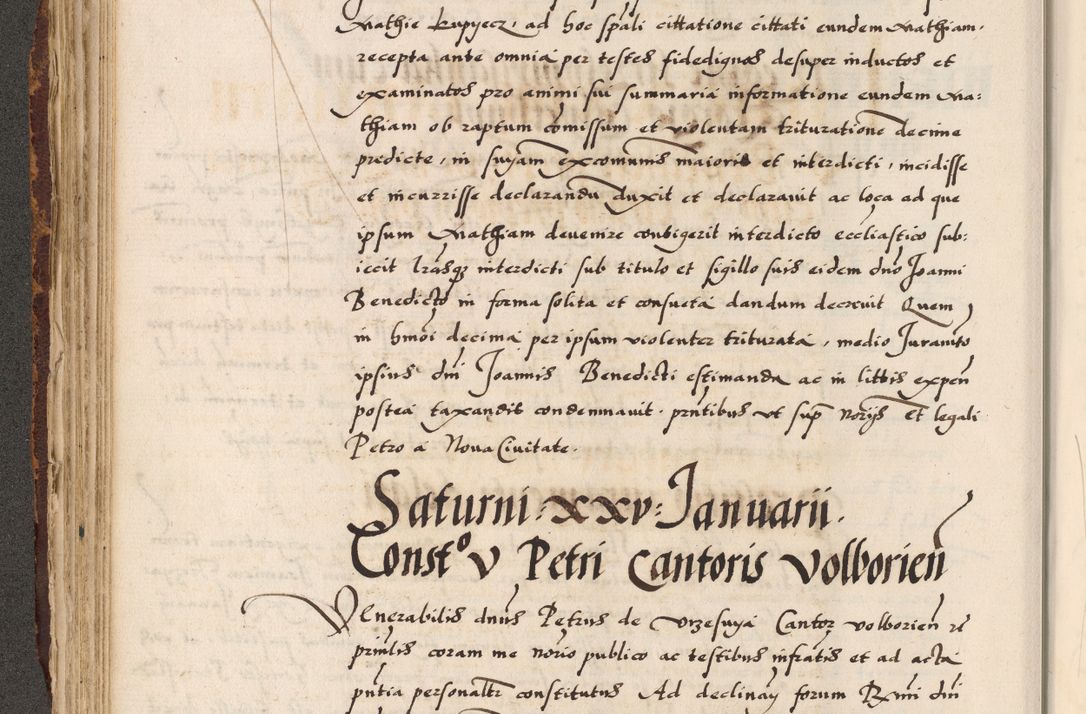 Zdjęcie nr 45 dla obiektu archiwalnego: Acta causarum, obligacionum, sentenciarum tam interlocutoriarum quam diffinitivarum constitutionumque coram reverendo patre domino Petro Porembski canonico et officiali generali Cracoviensi de anno Domini millesimo quingentesimo quadragesimo nono, cuius indictio septima, pontificatus sanctissimi in Christo patris et domini nostri domini Pauli divina providencia tercii, anno ipsius nacionis Pauli pape terciii die tercia mensis Novembris inchoatur