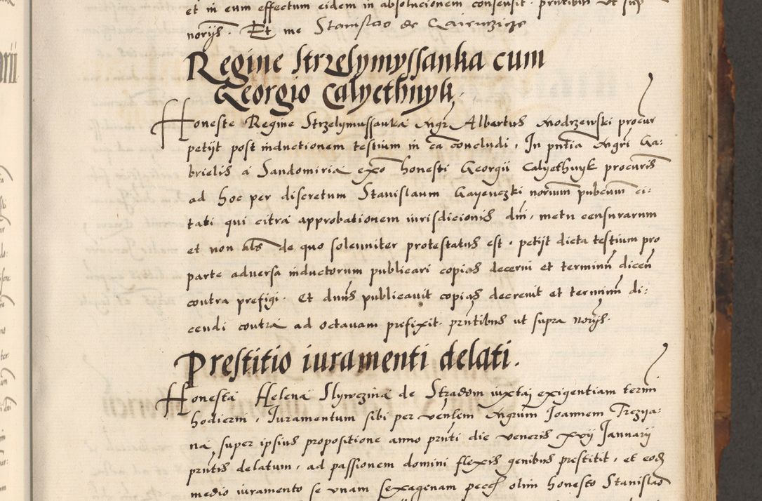 Zdjęcie nr 46 dla obiektu archiwalnego: Acta causarum, obligacionum, sentenciarum tam interlocutoriarum quam diffinitivarum constitutionumque coram reverendo patre domino Petro Porembski canonico et officiali generali Cracoviensi de anno Domini millesimo quingentesimo quadragesimo nono, cuius indictio septima, pontificatus sanctissimi in Christo patris et domini nostri domini Pauli divina providencia tercii, anno ipsius nacionis Pauli pape terciii die tercia mensis Novembris inchoatur