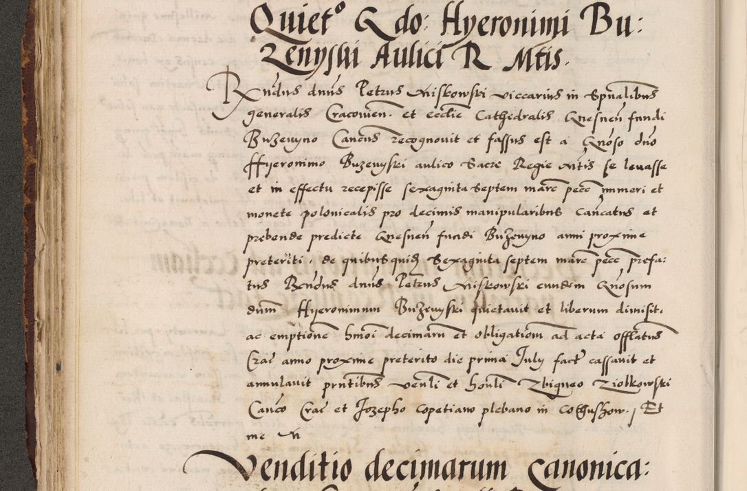 Zdjęcie nr 65 dla obiektu archiwalnego: Acta causarum, obligacionum, sentenciarum tam interlocutoriarum quam diffinitivarum constitutionumque coram reverendo patre domino Petro Porembski canonico et officiali generali Cracoviensi de anno Domini millesimo quingentesimo quadragesimo nono, cuius indictio septima, pontificatus sanctissimi in Christo patris et domini nostri domini Pauli divina providencia tercii, anno ipsius nacionis Pauli pape terciii die tercia mensis Novembris inchoatur