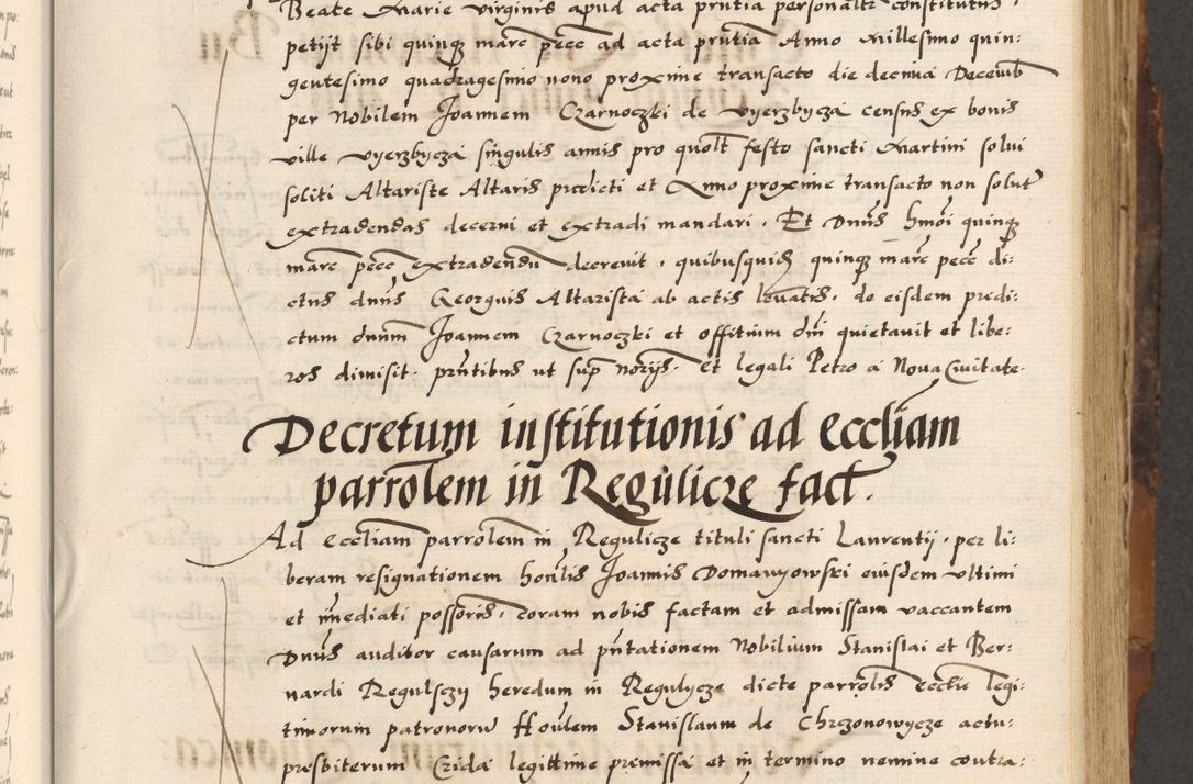 Zdjęcie nr 66 dla obiektu archiwalnego: Acta causarum, obligacionum, sentenciarum tam interlocutoriarum quam diffinitivarum constitutionumque coram reverendo patre domino Petro Porembski canonico et officiali generali Cracoviensi de anno Domini millesimo quingentesimo quadragesimo nono, cuius indictio septima, pontificatus sanctissimi in Christo patris et domini nostri domini Pauli divina providencia tercii, anno ipsius nacionis Pauli pape terciii die tercia mensis Novembris inchoatur