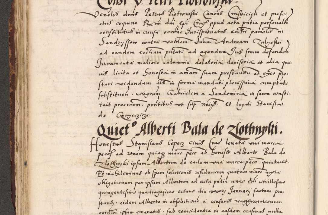 Zdjęcie nr 69 dla obiektu archiwalnego: Acta causarum, obligacionum, sentenciarum tam interlocutoriarum quam diffinitivarum constitutionumque coram reverendo patre domino Petro Porembski canonico et officiali generali Cracoviensi de anno Domini millesimo quingentesimo quadragesimo nono, cuius indictio septima, pontificatus sanctissimi in Christo patris et domini nostri domini Pauli divina providencia tercii, anno ipsius nacionis Pauli pape terciii die tercia mensis Novembris inchoatur