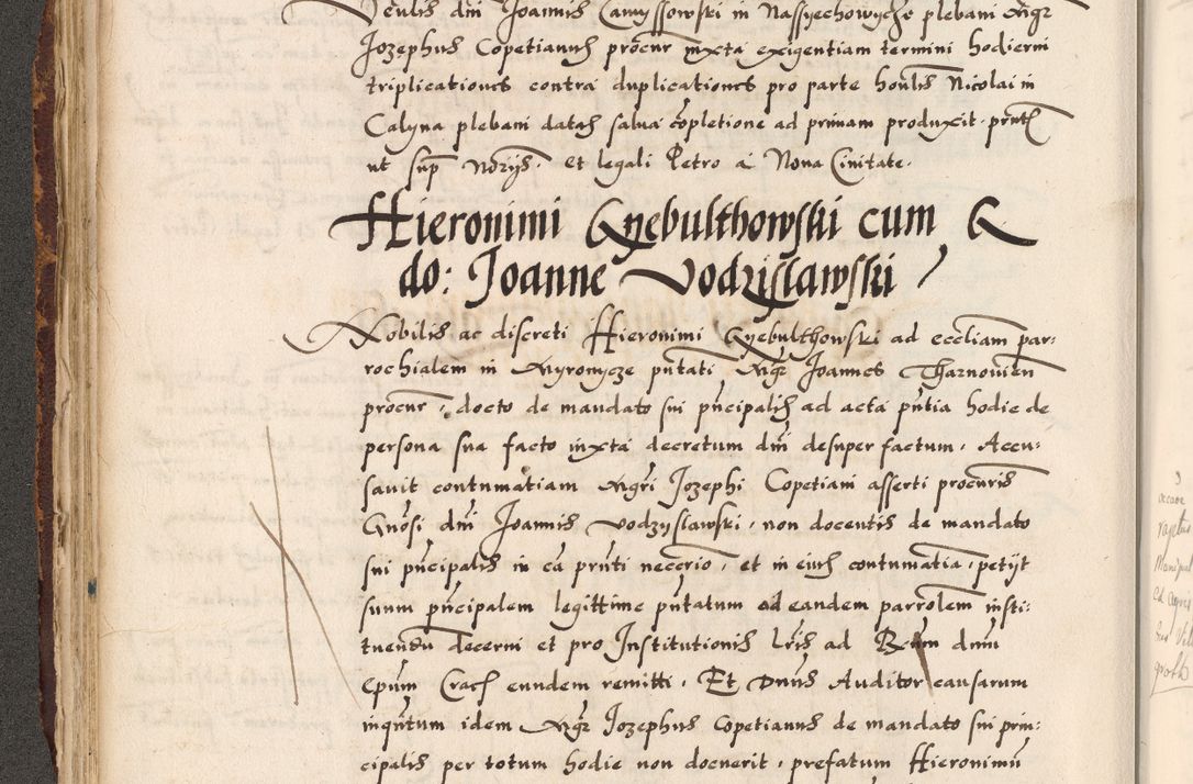 Zdjęcie nr 75 dla obiektu archiwalnego: Acta causarum, obligacionum, sentenciarum tam interlocutoriarum quam diffinitivarum constitutionumque coram reverendo patre domino Petro Porembski canonico et officiali generali Cracoviensi de anno Domini millesimo quingentesimo quadragesimo nono, cuius indictio septima, pontificatus sanctissimi in Christo patris et domini nostri domini Pauli divina providencia tercii, anno ipsius nacionis Pauli pape terciii die tercia mensis Novembris inchoatur
