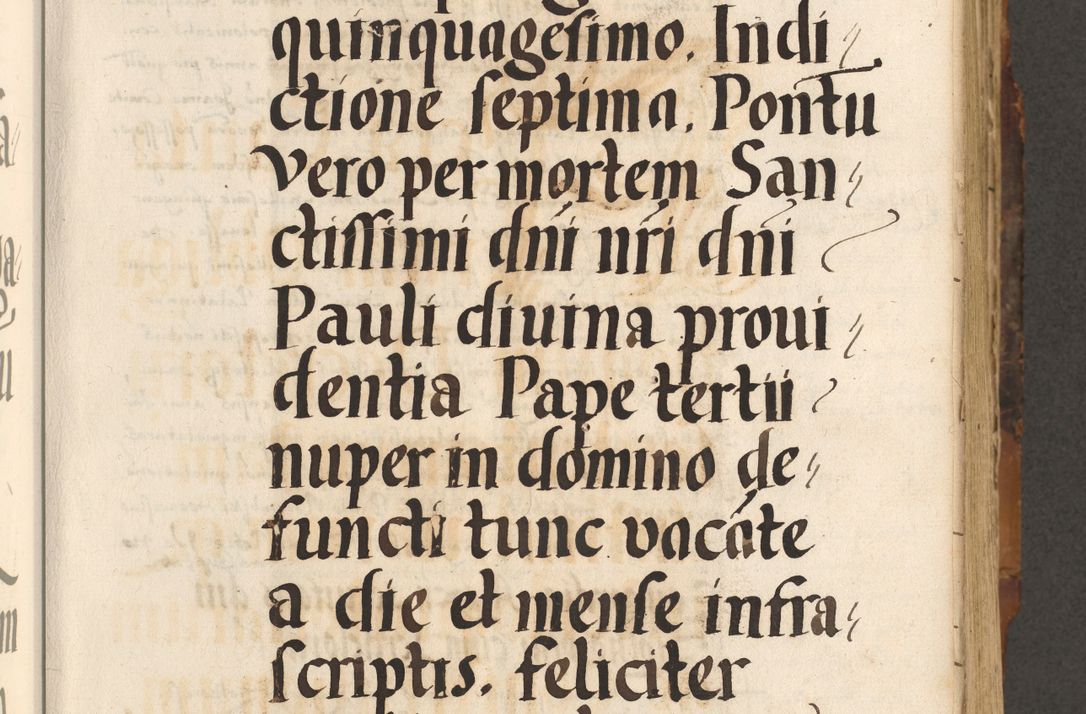 Zdjęcie nr 88 dla obiektu archiwalnego: Acta causarum, obligacionum, sentenciarum tam interlocutoriarum quam diffinitivarum constitutionumque coram reverendo patre domino Petro Porembski canonico et officiali generali Cracoviensi de anno Domini millesimo quingentesimo quadragesimo nono, cuius indictio septima, pontificatus sanctissimi in Christo patris et domini nostri domini Pauli divina providencia tercii, anno ipsius nacionis Pauli pape terciii die tercia mensis Novembris inchoatur