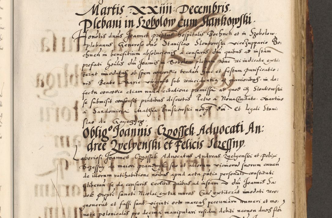 Zdjęcie nr 90 dla obiektu archiwalnego: Acta causarum, obligacionum, sentenciarum tam interlocutoriarum quam diffinitivarum constitutionumque coram reverendo patre domino Petro Porembski canonico et officiali generali Cracoviensi de anno Domini millesimo quingentesimo quadragesimo nono, cuius indictio septima, pontificatus sanctissimi in Christo patris et domini nostri domini Pauli divina providencia tercii, anno ipsius nacionis Pauli pape terciii die tercia mensis Novembris inchoatur