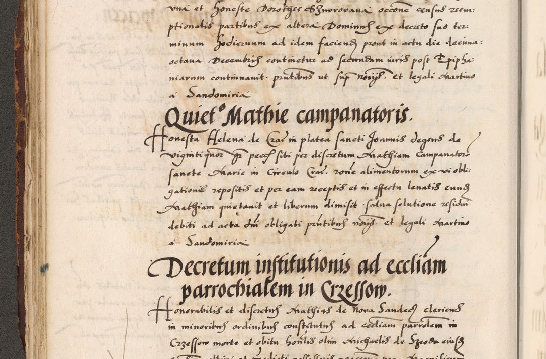 Zdjęcie nr 91 dla obiektu archiwalnego: Acta causarum, obligacionum, sentenciarum tam interlocutoriarum quam diffinitivarum constitutionumque coram reverendo patre domino Petro Porembski canonico et officiali generali Cracoviensi de anno Domini millesimo quingentesimo quadragesimo nono, cuius indictio septima, pontificatus sanctissimi in Christo patris et domini nostri domini Pauli divina providencia tercii, anno ipsius nacionis Pauli pape terciii die tercia mensis Novembris inchoatur
