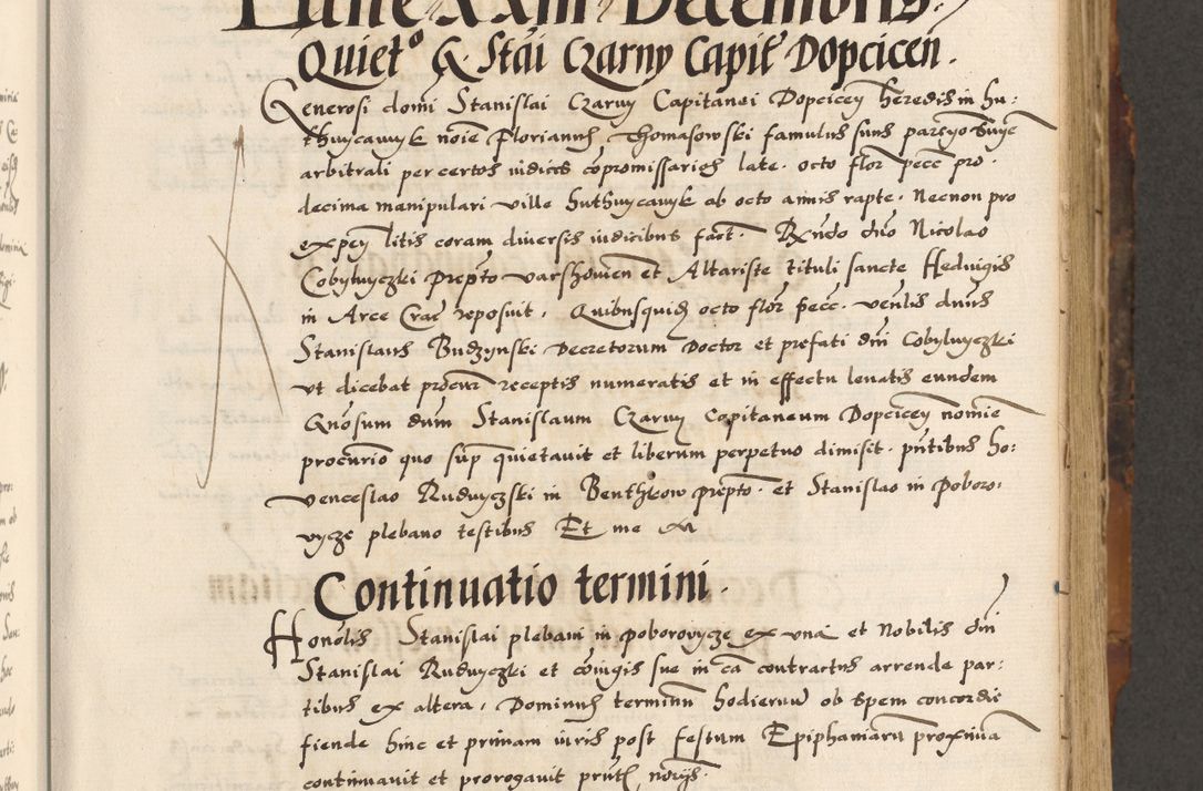 Zdjęcie nr 92 dla obiektu archiwalnego: Acta causarum, obligacionum, sentenciarum tam interlocutoriarum quam diffinitivarum constitutionumque coram reverendo patre domino Petro Porembski canonico et officiali generali Cracoviensi de anno Domini millesimo quingentesimo quadragesimo nono, cuius indictio septima, pontificatus sanctissimi in Christo patris et domini nostri domini Pauli divina providencia tercii, anno ipsius nacionis Pauli pape terciii die tercia mensis Novembris inchoatur