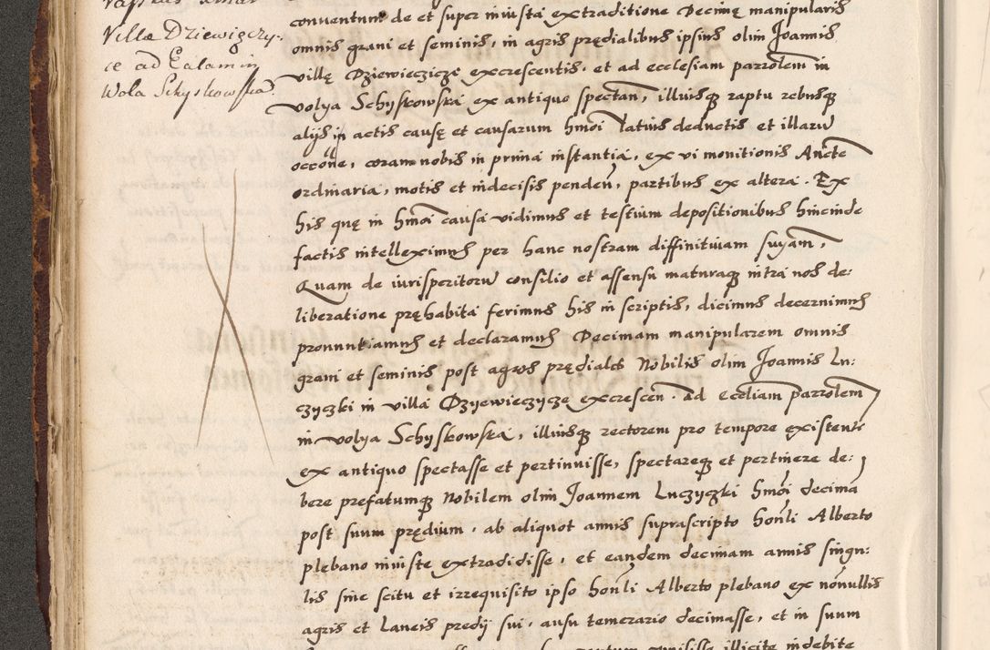 Zdjęcie nr 107 dla obiektu archiwalnego: Acta causarum, obligacionum, sentenciarum tam interlocutoriarum quam diffinitivarum constitutionumque coram reverendo patre domino Petro Porembski canonico et officiali generali Cracoviensi de anno Domini millesimo quingentesimo quadragesimo nono, cuius indictio septima, pontificatus sanctissimi in Christo patris et domini nostri domini Pauli divina providencia tercii, anno ipsius nacionis Pauli pape terciii die tercia mensis Novembris inchoatur