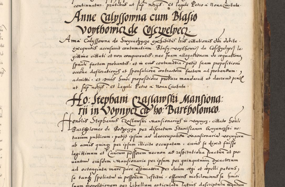 Zdjęcie nr 108 dla obiektu archiwalnego: Acta causarum, obligacionum, sentenciarum tam interlocutoriarum quam diffinitivarum constitutionumque coram reverendo patre domino Petro Porembski canonico et officiali generali Cracoviensi de anno Domini millesimo quingentesimo quadragesimo nono, cuius indictio septima, pontificatus sanctissimi in Christo patris et domini nostri domini Pauli divina providencia tercii, anno ipsius nacionis Pauli pape terciii die tercia mensis Novembris inchoatur