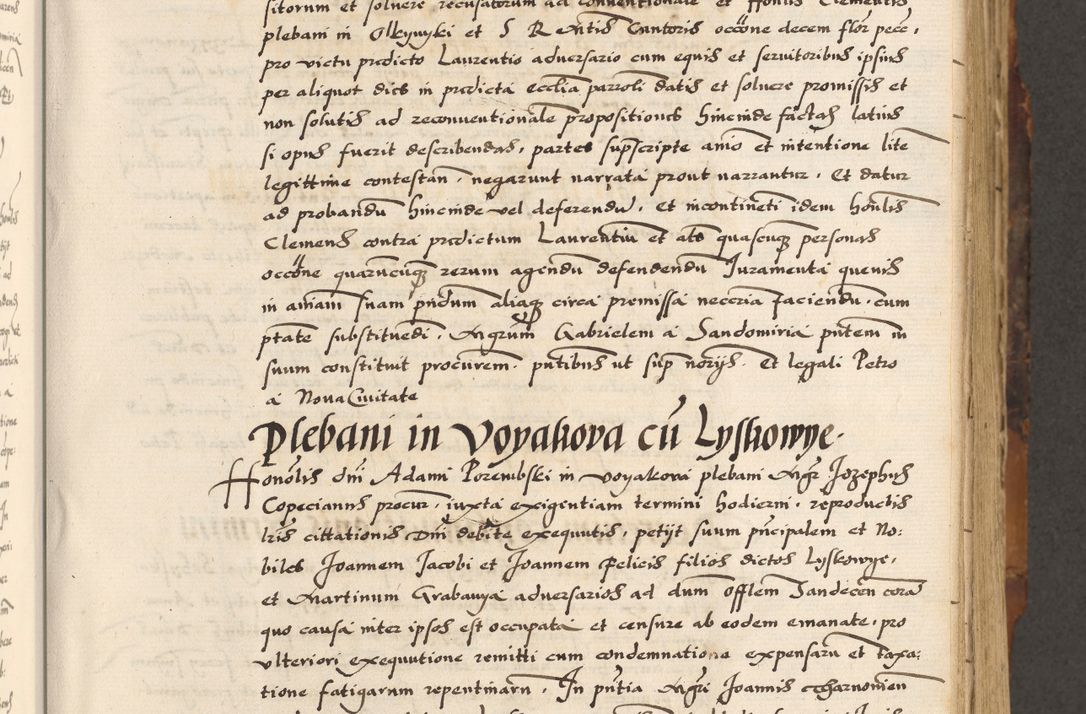 Zdjęcie nr 114 dla obiektu archiwalnego: Acta causarum, obligacionum, sentenciarum tam interlocutoriarum quam diffinitivarum constitutionumque coram reverendo patre domino Petro Porembski canonico et officiali generali Cracoviensi de anno Domini millesimo quingentesimo quadragesimo nono, cuius indictio septima, pontificatus sanctissimi in Christo patris et domini nostri domini Pauli divina providencia tercii, anno ipsius nacionis Pauli pape terciii die tercia mensis Novembris inchoatur