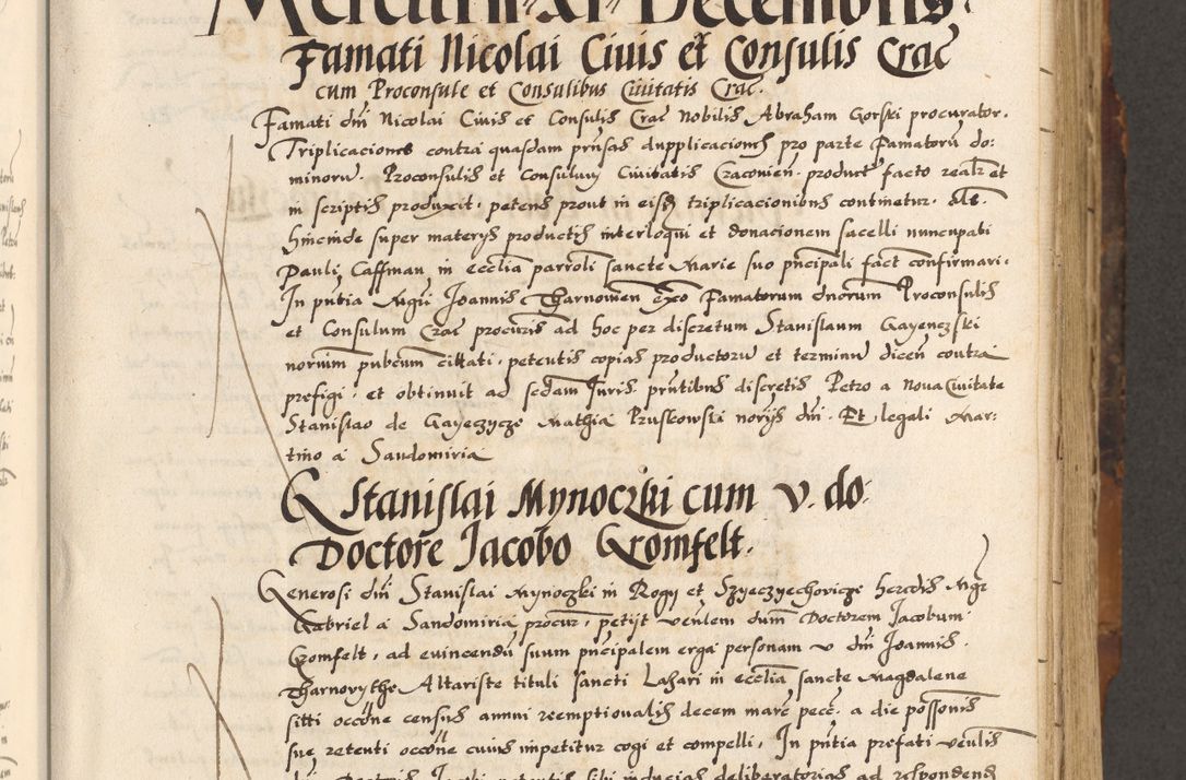 Zdjęcie nr 117 dla obiektu archiwalnego: Acta causarum, obligacionum, sentenciarum tam interlocutoriarum quam diffinitivarum constitutionumque coram reverendo patre domino Petro Porembski canonico et officiali generali Cracoviensi de anno Domini millesimo quingentesimo quadragesimo nono, cuius indictio septima, pontificatus sanctissimi in Christo patris et domini nostri domini Pauli divina providencia tercii, anno ipsius nacionis Pauli pape terciii die tercia mensis Novembris inchoatur