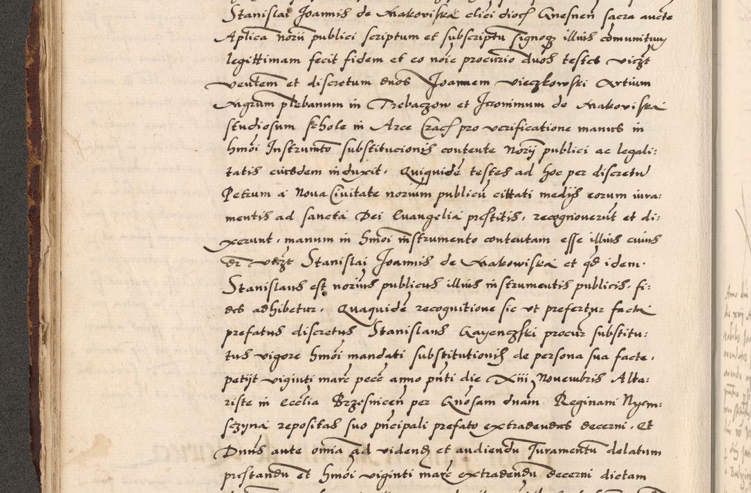 Zdjęcie nr 119 dla obiektu archiwalnego: Acta causarum, obligacionum, sentenciarum tam interlocutoriarum quam diffinitivarum constitutionumque coram reverendo patre domino Petro Porembski canonico et officiali generali Cracoviensi de anno Domini millesimo quingentesimo quadragesimo nono, cuius indictio septima, pontificatus sanctissimi in Christo patris et domini nostri domini Pauli divina providencia tercii, anno ipsius nacionis Pauli pape terciii die tercia mensis Novembris inchoatur