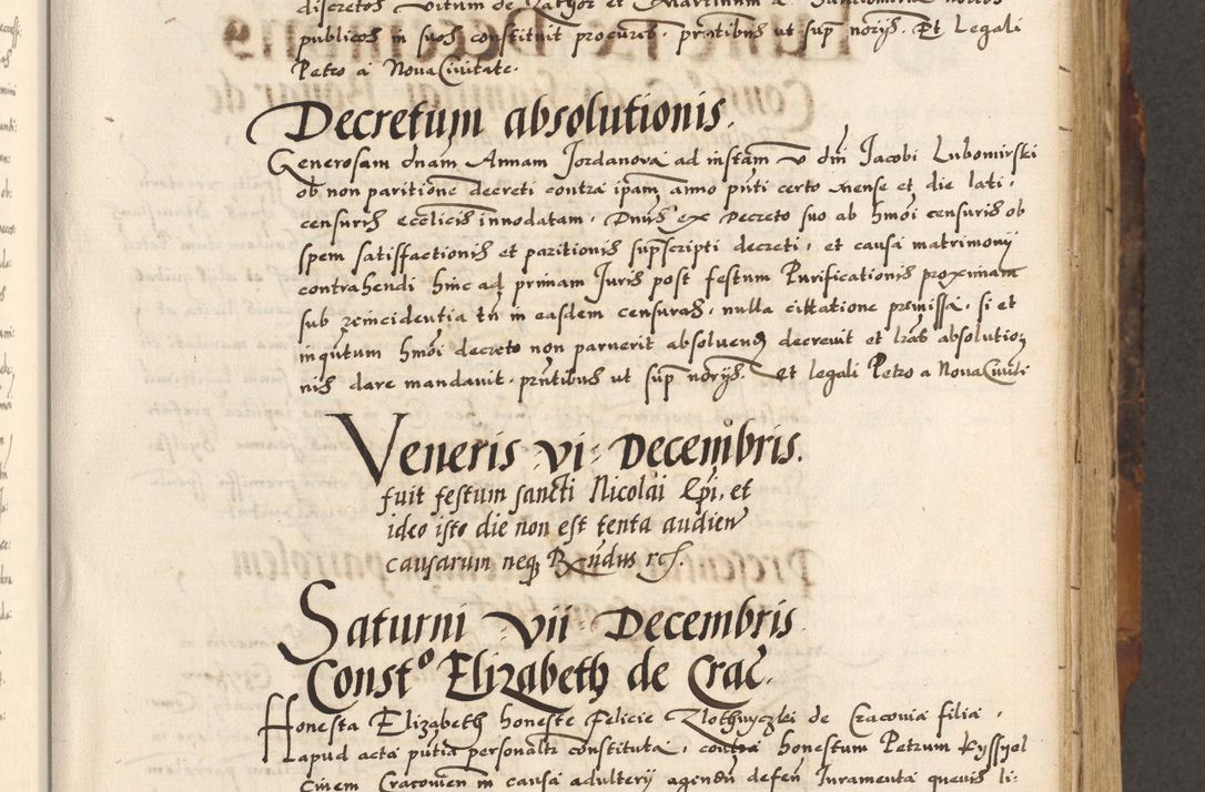 Zdjęcie nr 118 dla obiektu archiwalnego: Acta causarum, obligacionum, sentenciarum tam interlocutoriarum quam diffinitivarum constitutionumque coram reverendo patre domino Petro Porembski canonico et officiali generali Cracoviensi de anno Domini millesimo quingentesimo quadragesimo nono, cuius indictio septima, pontificatus sanctissimi in Christo patris et domini nostri domini Pauli divina providencia tercii, anno ipsius nacionis Pauli pape terciii die tercia mensis Novembris inchoatur