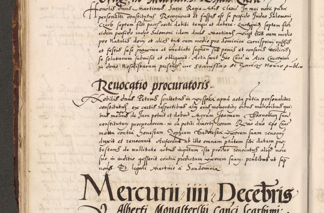 Zdjęcie nr 128 dla obiektu archiwalnego: Acta causarum, obligacionum, sentenciarum tam interlocutoriarum quam diffinitivarum constitutionumque coram reverendo patre domino Petro Porembski canonico et officiali generali Cracoviensi de anno Domini millesimo quingentesimo quadragesimo nono, cuius indictio septima, pontificatus sanctissimi in Christo patris et domini nostri domini Pauli divina providencia tercii, anno ipsius nacionis Pauli pape terciii die tercia mensis Novembris inchoatur