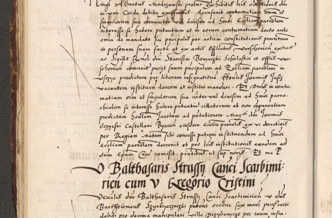 Zdjęcie nr 129 dla obiektu archiwalnego: Acta causarum, obligacionum, sentenciarum tam interlocutoriarum quam diffinitivarum constitutionumque coram reverendo patre domino Petro Porembski canonico et officiali generali Cracoviensi de anno Domini millesimo quingentesimo quadragesimo nono, cuius indictio septima, pontificatus sanctissimi in Christo patris et domini nostri domini Pauli divina providencia tercii, anno ipsius nacionis Pauli pape terciii die tercia mensis Novembris inchoatur