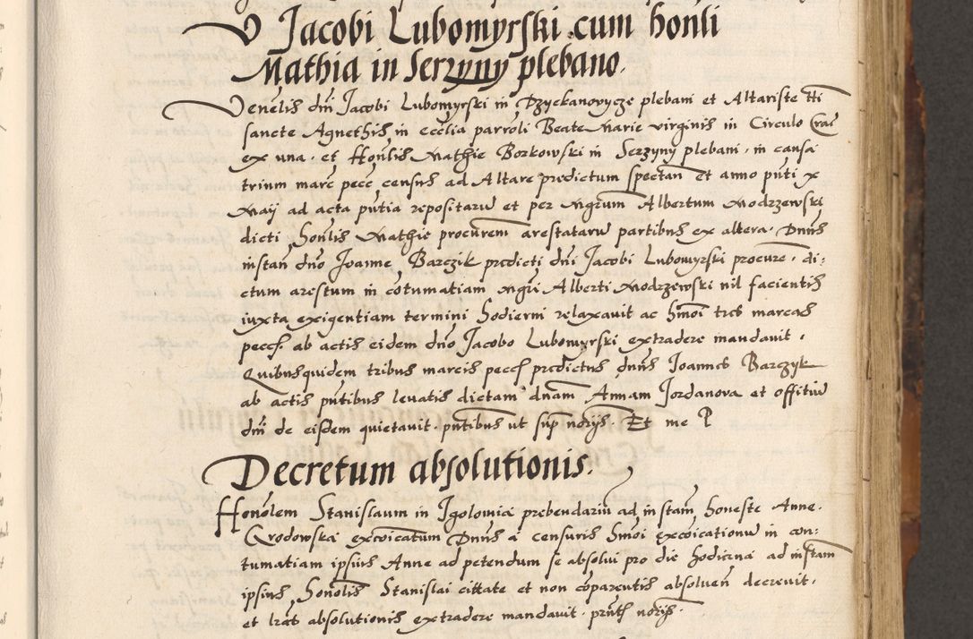 Zdjęcie nr 136 dla obiektu archiwalnego: Acta causarum, obligacionum, sentenciarum tam interlocutoriarum quam diffinitivarum constitutionumque coram reverendo patre domino Petro Porembski canonico et officiali generali Cracoviensi de anno Domini millesimo quingentesimo quadragesimo nono, cuius indictio septima, pontificatus sanctissimi in Christo patris et domini nostri domini Pauli divina providencia tercii, anno ipsius nacionis Pauli pape terciii die tercia mensis Novembris inchoatur