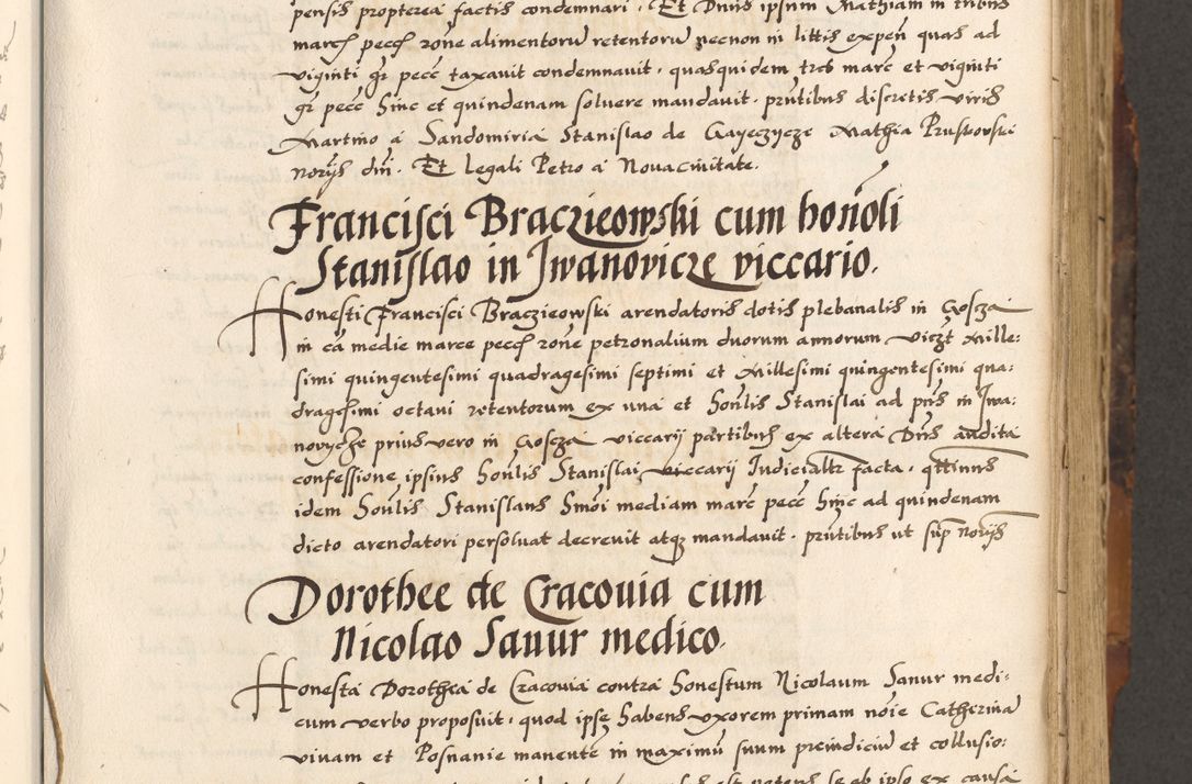 Zdjęcie nr 138 dla obiektu archiwalnego: Acta causarum, obligacionum, sentenciarum tam interlocutoriarum quam diffinitivarum constitutionumque coram reverendo patre domino Petro Porembski canonico et officiali generali Cracoviensi de anno Domini millesimo quingentesimo quadragesimo nono, cuius indictio septima, pontificatus sanctissimi in Christo patris et domini nostri domini Pauli divina providencia tercii, anno ipsius nacionis Pauli pape terciii die tercia mensis Novembris inchoatur