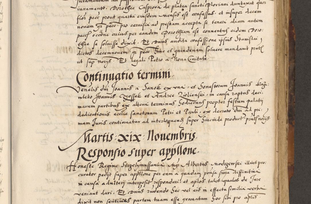 Zdjęcie nr 143 dla obiektu archiwalnego: Acta causarum, obligacionum, sentenciarum tam interlocutoriarum quam diffinitivarum constitutionumque coram reverendo patre domino Petro Porembski canonico et officiali generali Cracoviensi de anno Domini millesimo quingentesimo quadragesimo nono, cuius indictio septima, pontificatus sanctissimi in Christo patris et domini nostri domini Pauli divina providencia tercii, anno ipsius nacionis Pauli pape terciii die tercia mensis Novembris inchoatur
