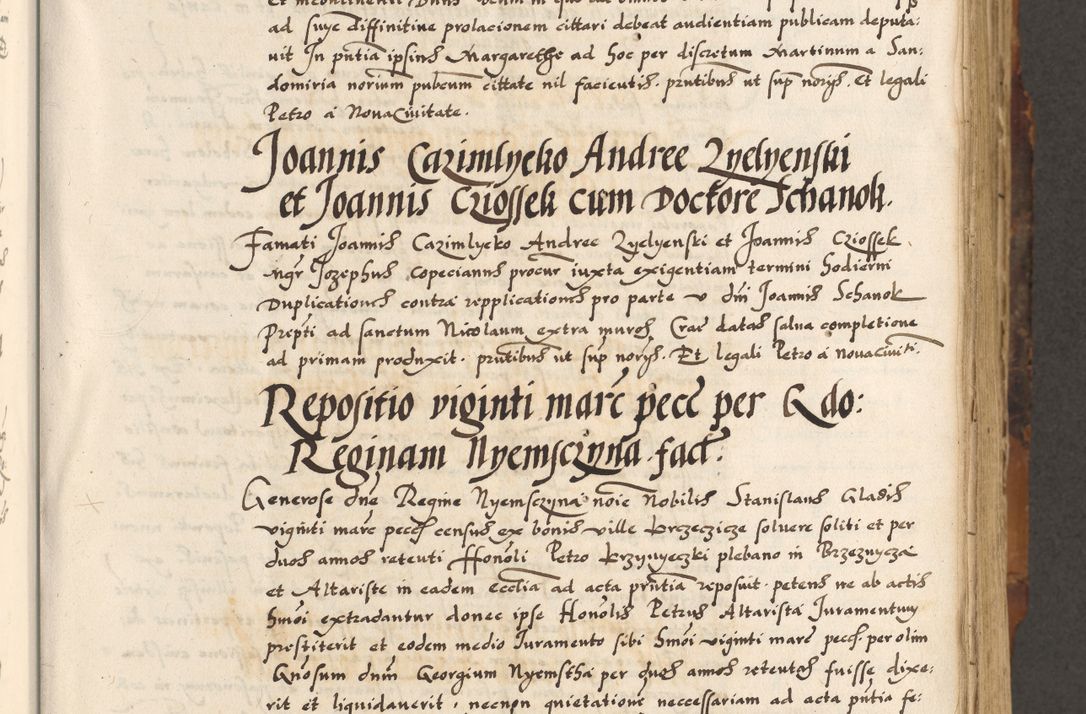 Zdjęcie nr 152 dla obiektu archiwalnego: Acta causarum, obligacionum, sentenciarum tam interlocutoriarum quam diffinitivarum constitutionumque coram reverendo patre domino Petro Porembski canonico et officiali generali Cracoviensi de anno Domini millesimo quingentesimo quadragesimo nono, cuius indictio septima, pontificatus sanctissimi in Christo patris et domini nostri domini Pauli divina providencia tercii, anno ipsius nacionis Pauli pape terciii die tercia mensis Novembris inchoatur