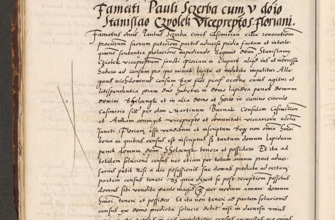 Zdjęcie nr 157 dla obiektu archiwalnego: Acta causarum, obligacionum, sentenciarum tam interlocutoriarum quam diffinitivarum constitutionumque coram reverendo patre domino Petro Porembski canonico et officiali generali Cracoviensi de anno Domini millesimo quingentesimo quadragesimo nono, cuius indictio septima, pontificatus sanctissimi in Christo patris et domini nostri domini Pauli divina providencia tercii, anno ipsius nacionis Pauli pape terciii die tercia mensis Novembris inchoatur