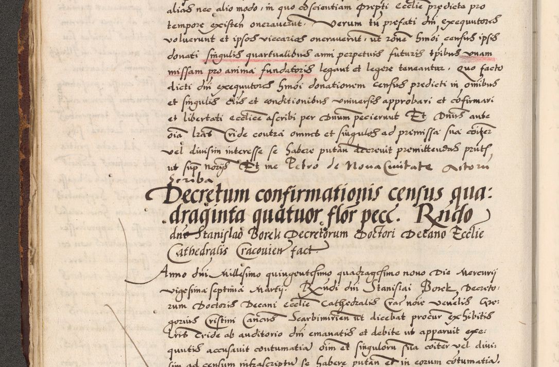 Zdjęcie nr 175 dla obiektu archiwalnego: Acta causarum, obligacionum, sentenciarum tam interlocutoriarum quam diffinitivarum constitutionumque coram reverendo patre domino Petro Porembski canonico et officiali generali Cracoviensi de anno Domini millesimo quingentesimo quadragesimo nono, cuius indictio septima, pontificatus sanctissimi in Christo patris et domini nostri domini Pauli divina providencia tercii, anno ipsius nacionis Pauli pape terciii die tercia mensis Novembris inchoatur