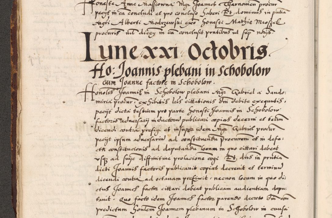 Zdjęcie nr 185 dla obiektu archiwalnego: Acta causarum, obligacionum, sentenciarum tam interlocutoriarum quam diffinitivarum constitutionumque coram reverendo patre domino Petro Porembski canonico et officiali generali Cracoviensi de anno Domini millesimo quingentesimo quadragesimo nono, cuius indictio septima, pontificatus sanctissimi in Christo patris et domini nostri domini Pauli divina providencia tercii, anno ipsius nacionis Pauli pape terciii die tercia mensis Novembris inchoatur