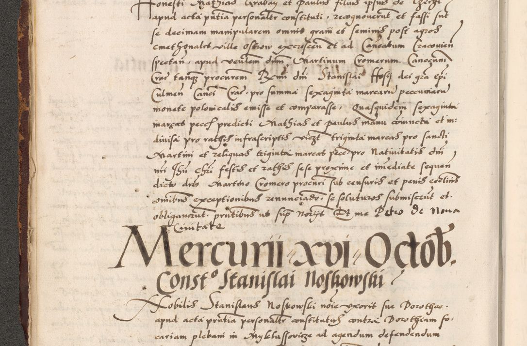 Zdjęcie nr 189 dla obiektu archiwalnego: Acta causarum, obligacionum, sentenciarum tam interlocutoriarum quam diffinitivarum constitutionumque coram reverendo patre domino Petro Porembski canonico et officiali generali Cracoviensi de anno Domini millesimo quingentesimo quadragesimo nono, cuius indictio septima, pontificatus sanctissimi in Christo patris et domini nostri domini Pauli divina providencia tercii, anno ipsius nacionis Pauli pape terciii die tercia mensis Novembris inchoatur
