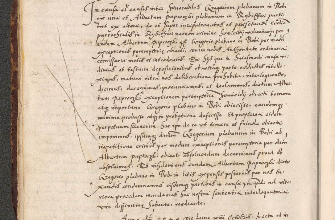 Zdjęcie nr 192 dla obiektu archiwalnego: Acta causarum, obligacionum, sentenciarum tam interlocutoriarum quam diffinitivarum constitutionumque coram reverendo patre domino Petro Porembski canonico et officiali generali Cracoviensi de anno Domini millesimo quingentesimo quadragesimo nono, cuius indictio septima, pontificatus sanctissimi in Christo patris et domini nostri domini Pauli divina providencia tercii, anno ipsius nacionis Pauli pape terciii die tercia mensis Novembris inchoatur