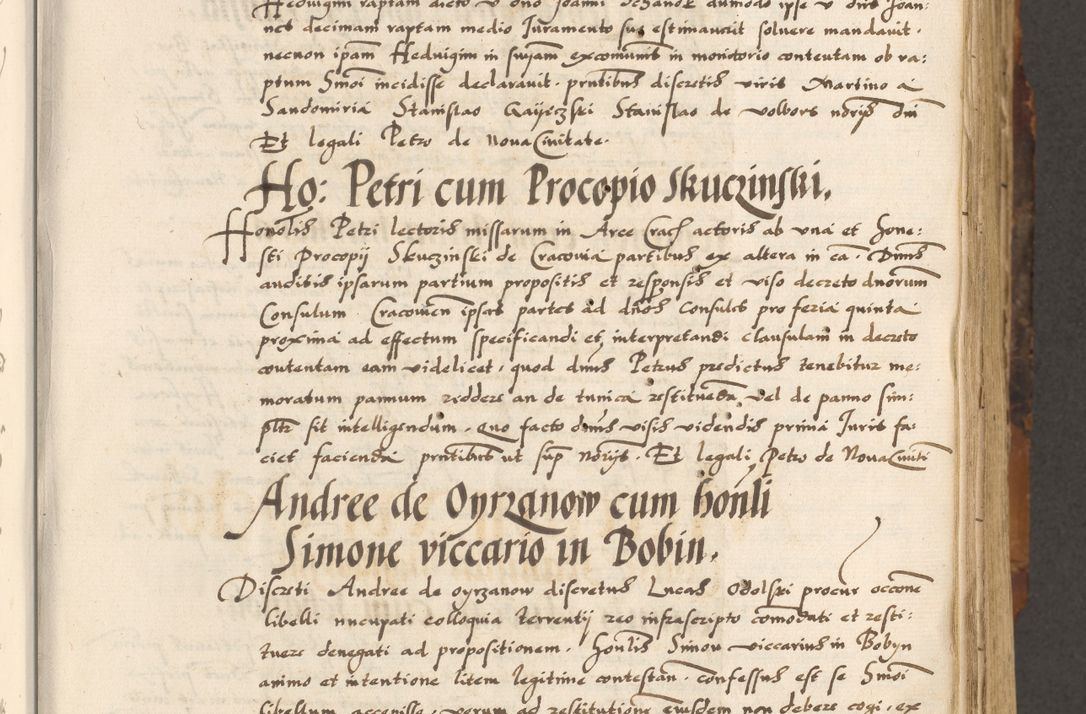 Zdjęcie nr 190 dla obiektu archiwalnego: Acta causarum, obligacionum, sentenciarum tam interlocutoriarum quam diffinitivarum constitutionumque coram reverendo patre domino Petro Porembski canonico et officiali generali Cracoviensi de anno Domini millesimo quingentesimo quadragesimo nono, cuius indictio septima, pontificatus sanctissimi in Christo patris et domini nostri domini Pauli divina providencia tercii, anno ipsius nacionis Pauli pape terciii die tercia mensis Novembris inchoatur