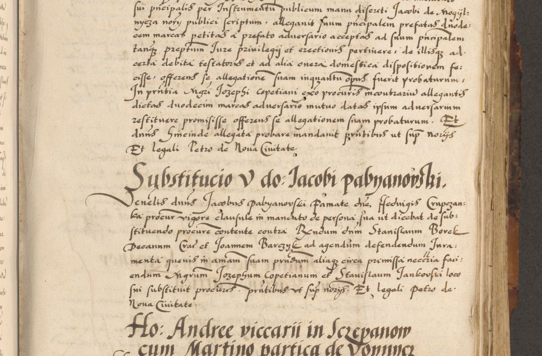 Zdjęcie nr 195 dla obiektu archiwalnego: Acta causarum, obligacionum, sentenciarum tam interlocutoriarum quam diffinitivarum constitutionumque coram reverendo patre domino Petro Porembski canonico et officiali generali Cracoviensi de anno Domini millesimo quingentesimo quadragesimo nono, cuius indictio septima, pontificatus sanctissimi in Christo patris et domini nostri domini Pauli divina providencia tercii, anno ipsius nacionis Pauli pape terciii die tercia mensis Novembris inchoatur