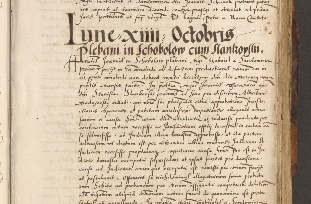 Zdjęcie nr 202 dla obiektu archiwalnego: Acta causarum, obligacionum, sentenciarum tam interlocutoriarum quam diffinitivarum constitutionumque coram reverendo patre domino Petro Porembski canonico et officiali generali Cracoviensi de anno Domini millesimo quingentesimo quadragesimo nono, cuius indictio septima, pontificatus sanctissimi in Christo patris et domini nostri domini Pauli divina providencia tercii, anno ipsius nacionis Pauli pape terciii die tercia mensis Novembris inchoatur