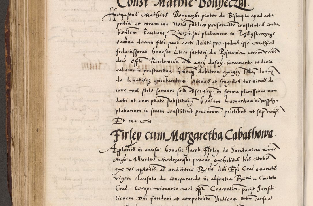 Zdjęcie nr 216 dla obiektu archiwalnego: Acta causarum, obligacionum, sentenciarum tam interlocutoriarum quam diffinitivarum constitutionumque coram reverendo patre domino Petro Porembski canonico et officiali generali Cracoviensi de anno Domini millesimo quingentesimo quadragesimo nono, cuius indictio septima, pontificatus sanctissimi in Christo patris et domini nostri domini Pauli divina providencia tercii, anno ipsius nacionis Pauli pape terciii die tercia mensis Novembris inchoatur
