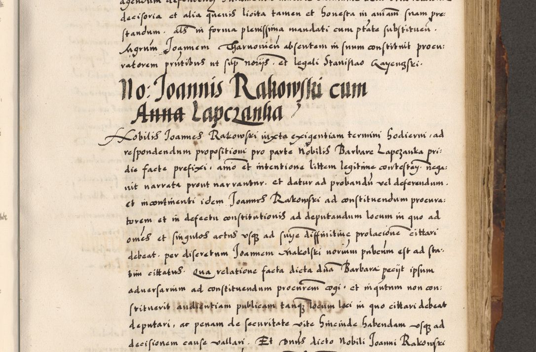 Zdjęcie nr 237 dla obiektu archiwalnego: Acta causarum, obligacionum, sentenciarum tam interlocutoriarum quam diffinitivarum constitutionumque coram reverendo patre domino Petro Porembski canonico et officiali generali Cracoviensi de anno Domini millesimo quingentesimo quadragesimo nono, cuius indictio septima, pontificatus sanctissimi in Christo patris et domini nostri domini Pauli divina providencia tercii, anno ipsius nacionis Pauli pape terciii die tercia mensis Novembris inchoatur