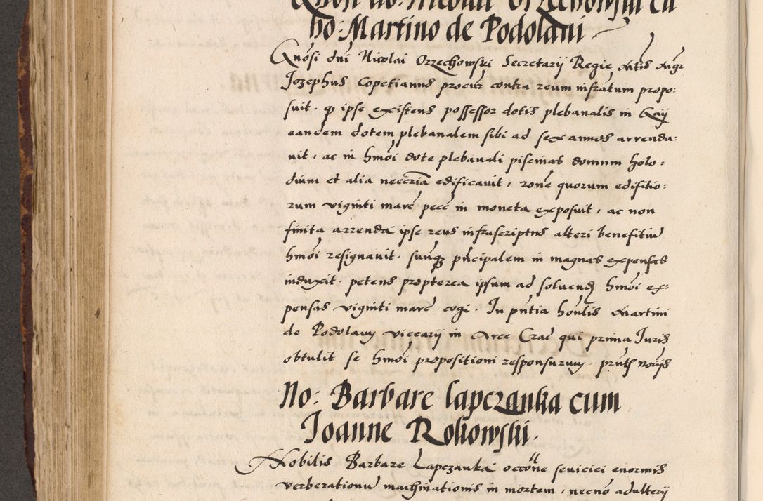 Zdjęcie nr 240 dla obiektu archiwalnego: Acta causarum, obligacionum, sentenciarum tam interlocutoriarum quam diffinitivarum constitutionumque coram reverendo patre domino Petro Porembski canonico et officiali generali Cracoviensi de anno Domini millesimo quingentesimo quadragesimo nono, cuius indictio septima, pontificatus sanctissimi in Christo patris et domini nostri domini Pauli divina providencia tercii, anno ipsius nacionis Pauli pape terciii die tercia mensis Novembris inchoatur