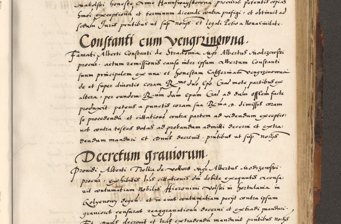 Zdjęcie nr 242 dla obiektu archiwalnego: Acta causarum, obligacionum, sentenciarum tam interlocutoriarum quam diffinitivarum constitutionumque coram reverendo patre domino Petro Porembski canonico et officiali generali Cracoviensi de anno Domini millesimo quingentesimo quadragesimo nono, cuius indictio septima, pontificatus sanctissimi in Christo patris et domini nostri domini Pauli divina providencia tercii, anno ipsius nacionis Pauli pape terciii die tercia mensis Novembris inchoatur