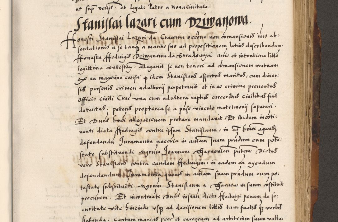 Zdjęcie nr 243 dla obiektu archiwalnego: Acta causarum, obligacionum, sentenciarum tam interlocutoriarum quam diffinitivarum constitutionumque coram reverendo patre domino Petro Porembski canonico et officiali generali Cracoviensi de anno Domini millesimo quingentesimo quadragesimo nono, cuius indictio septima, pontificatus sanctissimi in Christo patris et domini nostri domini Pauli divina providencia tercii, anno ipsius nacionis Pauli pape terciii die tercia mensis Novembris inchoatur