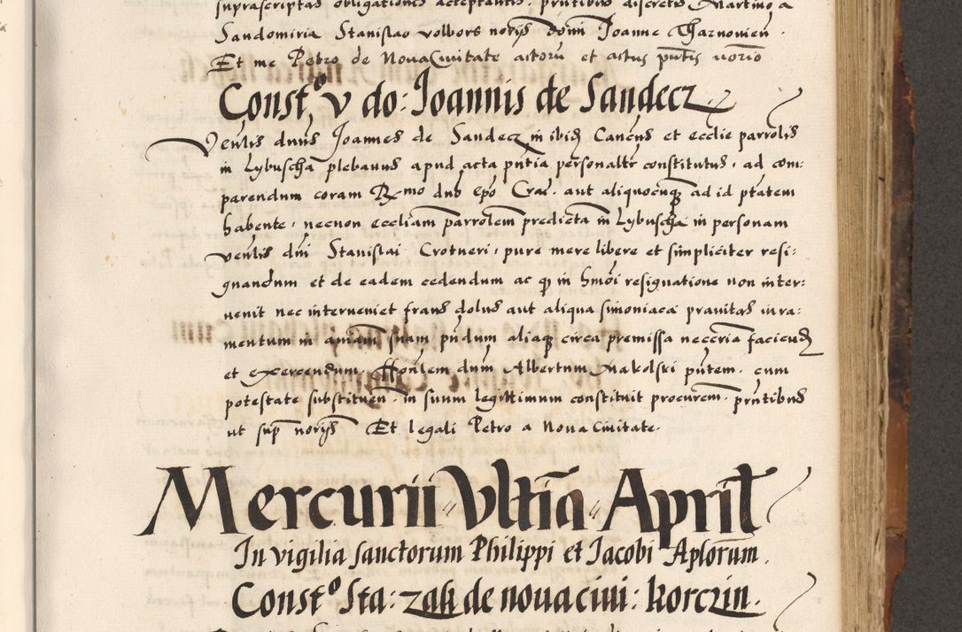 Zdjęcie nr 245 dla obiektu archiwalnego: Acta causarum, obligacionum, sentenciarum tam interlocutoriarum quam diffinitivarum constitutionumque coram reverendo patre domino Petro Porembski canonico et officiali generali Cracoviensi de anno Domini millesimo quingentesimo quadragesimo nono, cuius indictio septima, pontificatus sanctissimi in Christo patris et domini nostri domini Pauli divina providencia tercii, anno ipsius nacionis Pauli pape terciii die tercia mensis Novembris inchoatur