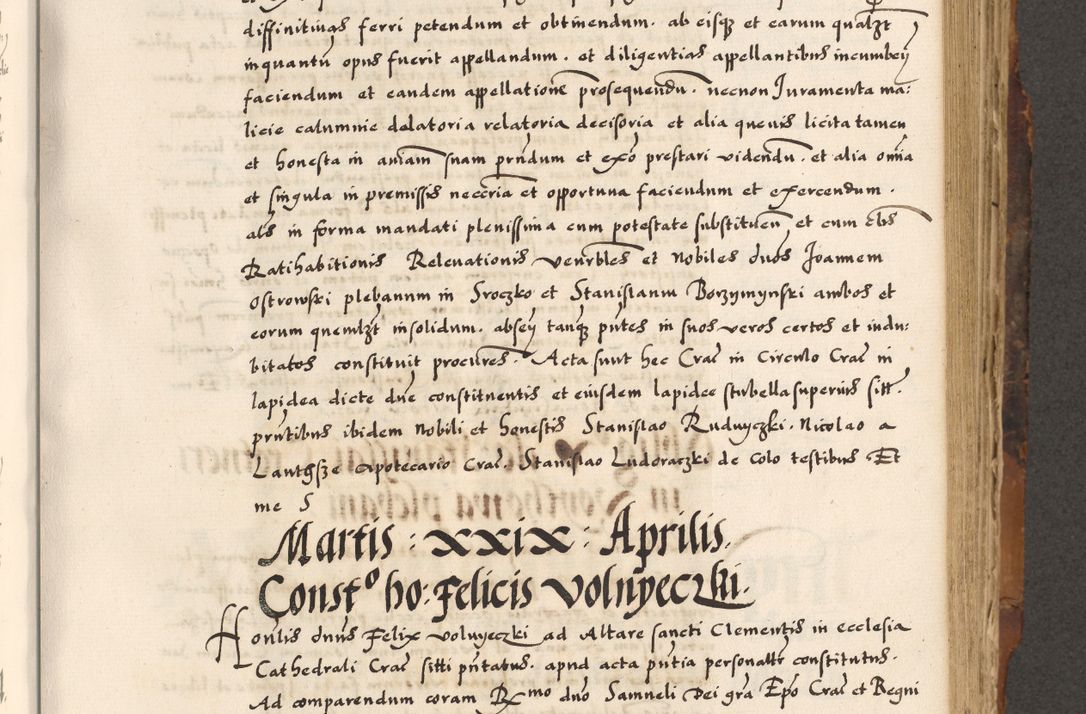 Zdjęcie nr 247 dla obiektu archiwalnego: Acta causarum, obligacionum, sentenciarum tam interlocutoriarum quam diffinitivarum constitutionumque coram reverendo patre domino Petro Porembski canonico et officiali generali Cracoviensi de anno Domini millesimo quingentesimo quadragesimo nono, cuius indictio septima, pontificatus sanctissimi in Christo patris et domini nostri domini Pauli divina providencia tercii, anno ipsius nacionis Pauli pape terciii die tercia mensis Novembris inchoatur