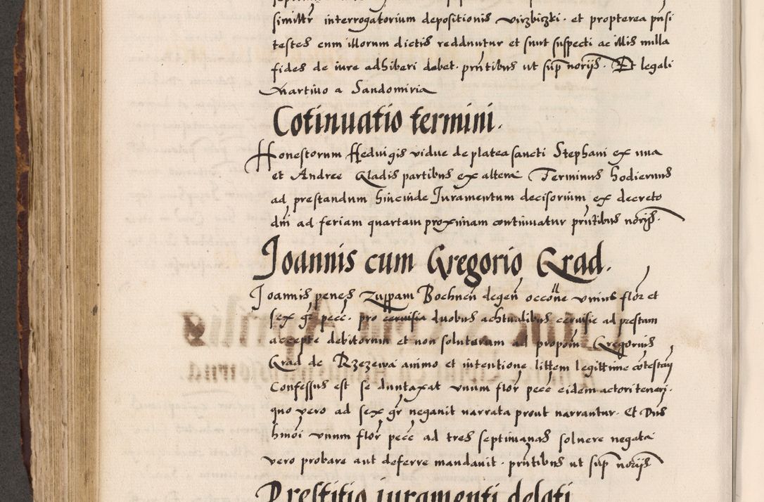Zdjęcie nr 252 dla obiektu archiwalnego: Acta causarum, obligacionum, sentenciarum tam interlocutoriarum quam diffinitivarum constitutionumque coram reverendo patre domino Petro Porembski canonico et officiali generali Cracoviensi de anno Domini millesimo quingentesimo quadragesimo nono, cuius indictio septima, pontificatus sanctissimi in Christo patris et domini nostri domini Pauli divina providencia tercii, anno ipsius nacionis Pauli pape terciii die tercia mensis Novembris inchoatur