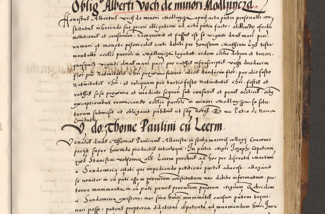 Zdjęcie nr 262 dla obiektu archiwalnego: Acta causarum, obligacionum, sentenciarum tam interlocutoriarum quam diffinitivarum constitutionumque coram reverendo patre domino Petro Porembski canonico et officiali generali Cracoviensi de anno Domini millesimo quingentesimo quadragesimo nono, cuius indictio septima, pontificatus sanctissimi in Christo patris et domini nostri domini Pauli divina providencia tercii, anno ipsius nacionis Pauli pape terciii die tercia mensis Novembris inchoatur