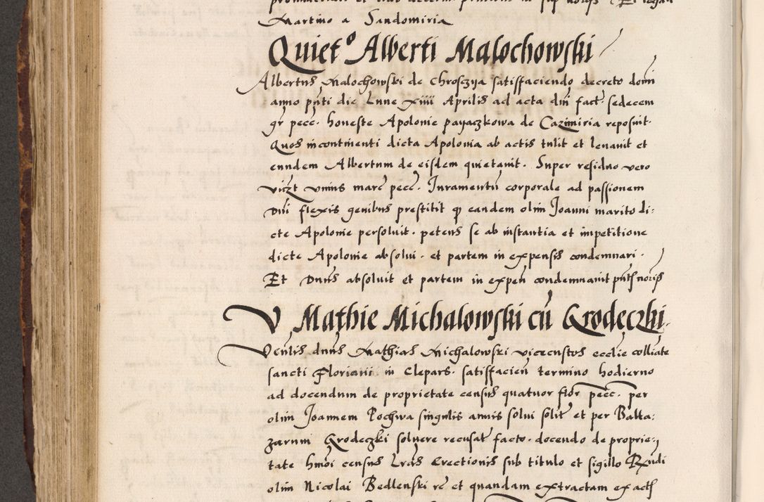 Zdjęcie nr 266 dla obiektu archiwalnego: Acta causarum, obligacionum, sentenciarum tam interlocutoriarum quam diffinitivarum constitutionumque coram reverendo patre domino Petro Porembski canonico et officiali generali Cracoviensi de anno Domini millesimo quingentesimo quadragesimo nono, cuius indictio septima, pontificatus sanctissimi in Christo patris et domini nostri domini Pauli divina providencia tercii, anno ipsius nacionis Pauli pape terciii die tercia mensis Novembris inchoatur