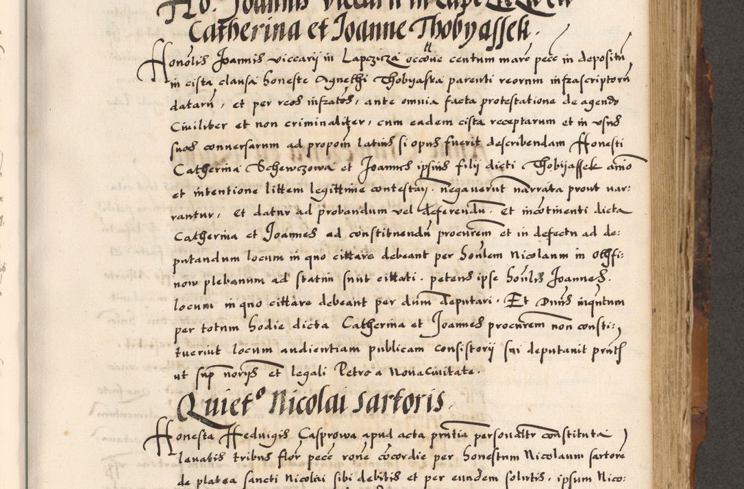 Zdjęcie nr 271 dla obiektu archiwalnego: Acta causarum, obligacionum, sentenciarum tam interlocutoriarum quam diffinitivarum constitutionumque coram reverendo patre domino Petro Porembski canonico et officiali generali Cracoviensi de anno Domini millesimo quingentesimo quadragesimo nono, cuius indictio septima, pontificatus sanctissimi in Christo patris et domini nostri domini Pauli divina providencia tercii, anno ipsius nacionis Pauli pape terciii die tercia mensis Novembris inchoatur