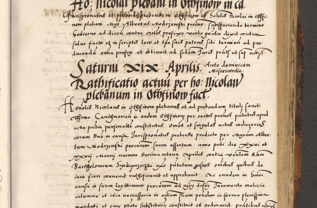Zdjęcie nr 270 dla obiektu archiwalnego: Acta causarum, obligacionum, sentenciarum tam interlocutoriarum quam diffinitivarum constitutionumque coram reverendo patre domino Petro Porembski canonico et officiali generali Cracoviensi de anno Domini millesimo quingentesimo quadragesimo nono, cuius indictio septima, pontificatus sanctissimi in Christo patris et domini nostri domini Pauli divina providencia tercii, anno ipsius nacionis Pauli pape terciii die tercia mensis Novembris inchoatur