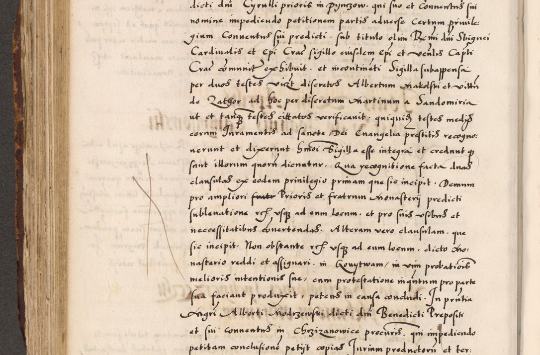 Zdjęcie nr 274 dla obiektu archiwalnego: Acta causarum, obligacionum, sentenciarum tam interlocutoriarum quam diffinitivarum constitutionumque coram reverendo patre domino Petro Porembski canonico et officiali generali Cracoviensi de anno Domini millesimo quingentesimo quadragesimo nono, cuius indictio septima, pontificatus sanctissimi in Christo patris et domini nostri domini Pauli divina providencia tercii, anno ipsius nacionis Pauli pape terciii die tercia mensis Novembris inchoatur