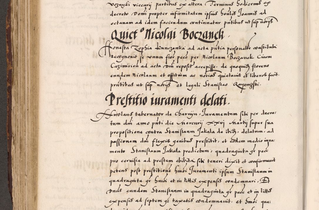 Zdjęcie nr 275 dla obiektu archiwalnego: Acta causarum, obligacionum, sentenciarum tam interlocutoriarum quam diffinitivarum constitutionumque coram reverendo patre domino Petro Porembski canonico et officiali generali Cracoviensi de anno Domini millesimo quingentesimo quadragesimo nono, cuius indictio septima, pontificatus sanctissimi in Christo patris et domini nostri domini Pauli divina providencia tercii, anno ipsius nacionis Pauli pape terciii die tercia mensis Novembris inchoatur