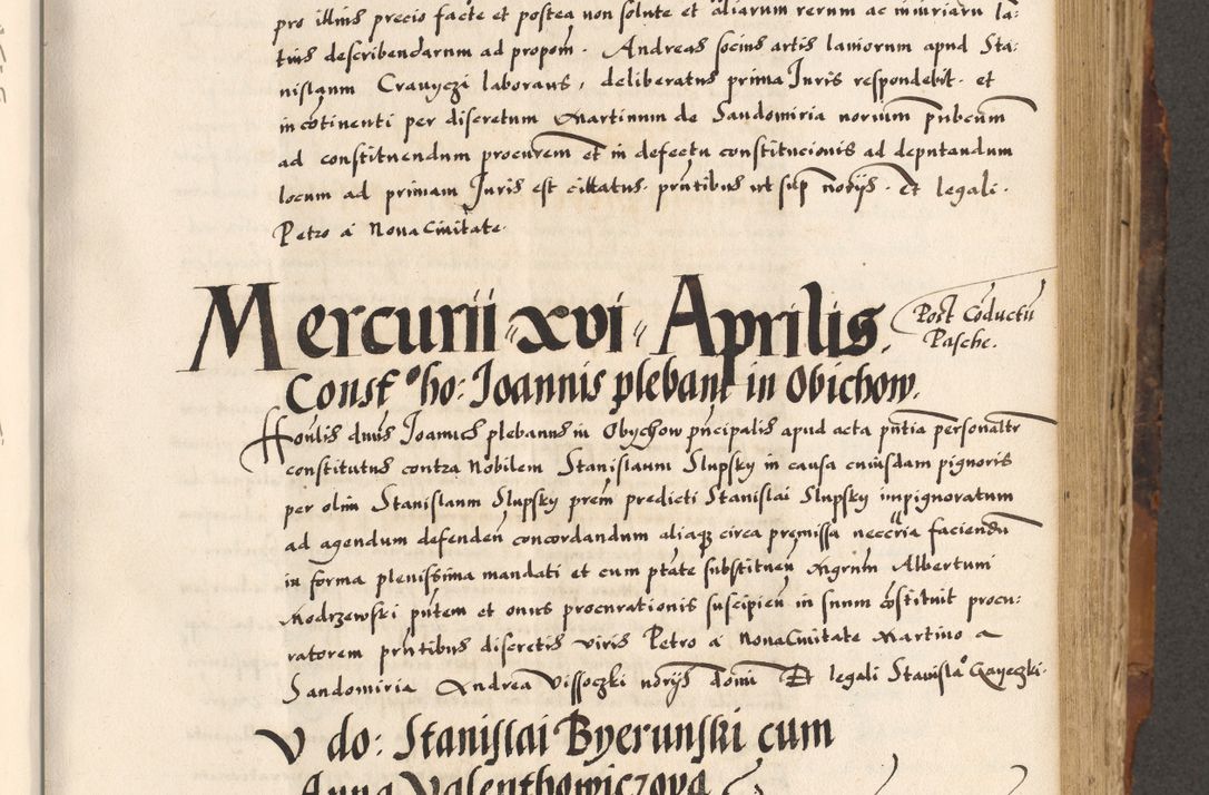 Zdjęcie nr 281 dla obiektu archiwalnego: Acta causarum, obligacionum, sentenciarum tam interlocutoriarum quam diffinitivarum constitutionumque coram reverendo patre domino Petro Porembski canonico et officiali generali Cracoviensi de anno Domini millesimo quingentesimo quadragesimo nono, cuius indictio septima, pontificatus sanctissimi in Christo patris et domini nostri domini Pauli divina providencia tercii, anno ipsius nacionis Pauli pape terciii die tercia mensis Novembris inchoatur