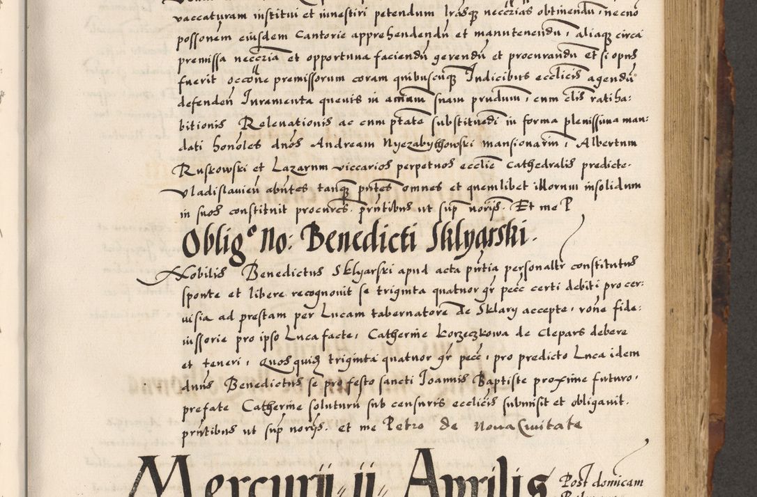 Zdjęcie nr 293 dla obiektu archiwalnego: Acta causarum, obligacionum, sentenciarum tam interlocutoriarum quam diffinitivarum constitutionumque coram reverendo patre domino Petro Porembski canonico et officiali generali Cracoviensi de anno Domini millesimo quingentesimo quadragesimo nono, cuius indictio septima, pontificatus sanctissimi in Christo patris et domini nostri domini Pauli divina providencia tercii, anno ipsius nacionis Pauli pape terciii die tercia mensis Novembris inchoatur
