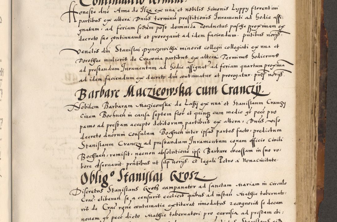 Zdjęcie nr 295 dla obiektu archiwalnego: Acta causarum, obligacionum, sentenciarum tam interlocutoriarum quam diffinitivarum constitutionumque coram reverendo patre domino Petro Porembski canonico et officiali generali Cracoviensi de anno Domini millesimo quingentesimo quadragesimo nono, cuius indictio septima, pontificatus sanctissimi in Christo patris et domini nostri domini Pauli divina providencia tercii, anno ipsius nacionis Pauli pape terciii die tercia mensis Novembris inchoatur