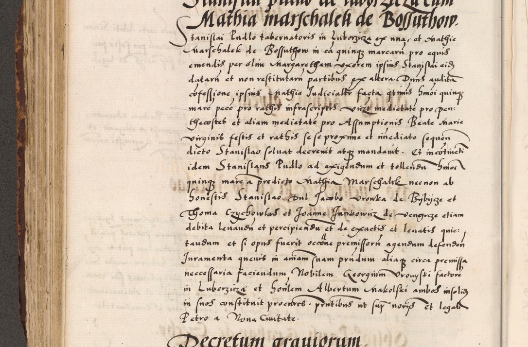Zdjęcie nr 300 dla obiektu archiwalnego: Acta causarum, obligacionum, sentenciarum tam interlocutoriarum quam diffinitivarum constitutionumque coram reverendo patre domino Petro Porembski canonico et officiali generali Cracoviensi de anno Domini millesimo quingentesimo quadragesimo nono, cuius indictio septima, pontificatus sanctissimi in Christo patris et domini nostri domini Pauli divina providencia tercii, anno ipsius nacionis Pauli pape terciii die tercia mensis Novembris inchoatur