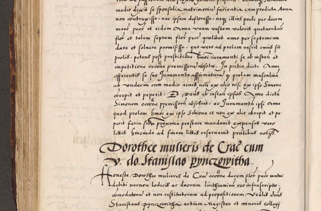 Zdjęcie nr 301 dla obiektu archiwalnego: Acta causarum, obligacionum, sentenciarum tam interlocutoriarum quam diffinitivarum constitutionumque coram reverendo patre domino Petro Porembski canonico et officiali generali Cracoviensi de anno Domini millesimo quingentesimo quadragesimo nono, cuius indictio septima, pontificatus sanctissimi in Christo patris et domini nostri domini Pauli divina providencia tercii, anno ipsius nacionis Pauli pape terciii die tercia mensis Novembris inchoatur