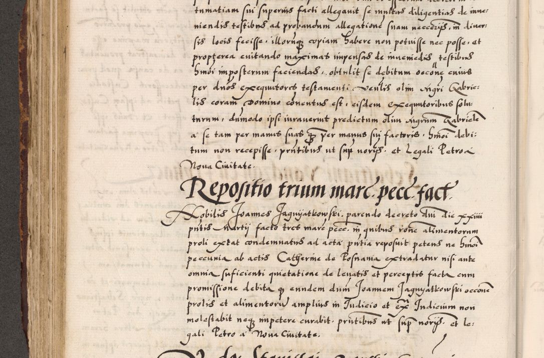 Zdjęcie nr 299 dla obiektu archiwalnego: Acta causarum, obligacionum, sentenciarum tam interlocutoriarum quam diffinitivarum constitutionumque coram reverendo patre domino Petro Porembski canonico et officiali generali Cracoviensi de anno Domini millesimo quingentesimo quadragesimo nono, cuius indictio septima, pontificatus sanctissimi in Christo patris et domini nostri domini Pauli divina providencia tercii, anno ipsius nacionis Pauli pape terciii die tercia mensis Novembris inchoatur